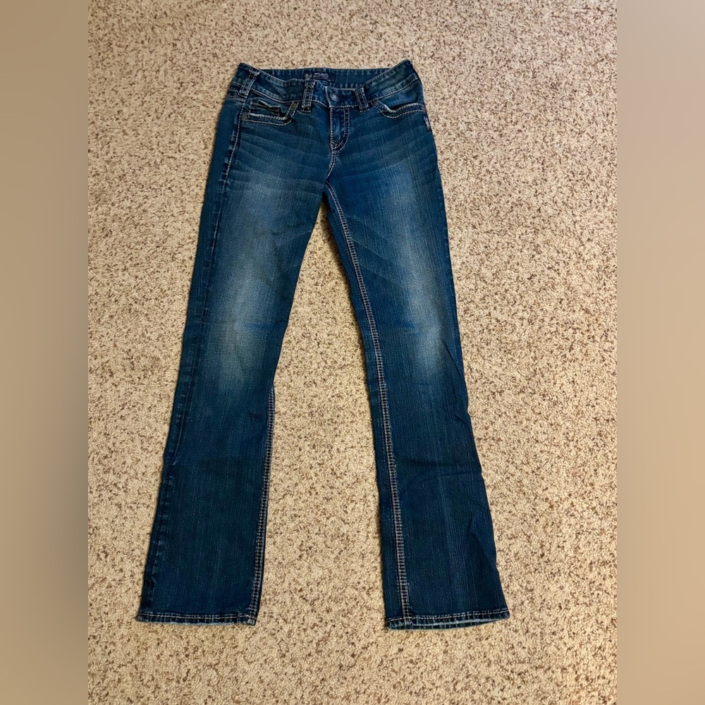 Silver Jeans Suki Dark Blue Straight Leg Women's Jeans